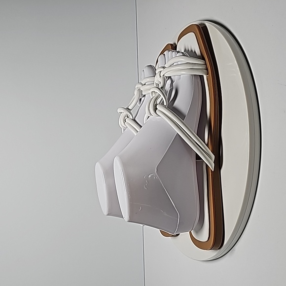 Azalea Wang Stetson Sandals Slides Tubular Straps Knotted Square Toe White 10 - Picture 5 of 13